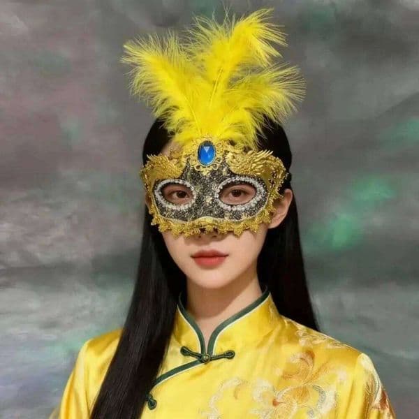 Party Sexy Feather Half Face Mask Lightweight For Carnivals Parties Halloween 26H0328
