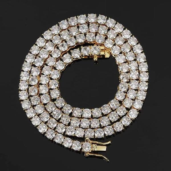6mm morganite VVS diamond set necklace. GRA test. Elegant for ladies. Hip-hop rap. Party gift. 3 colors available.