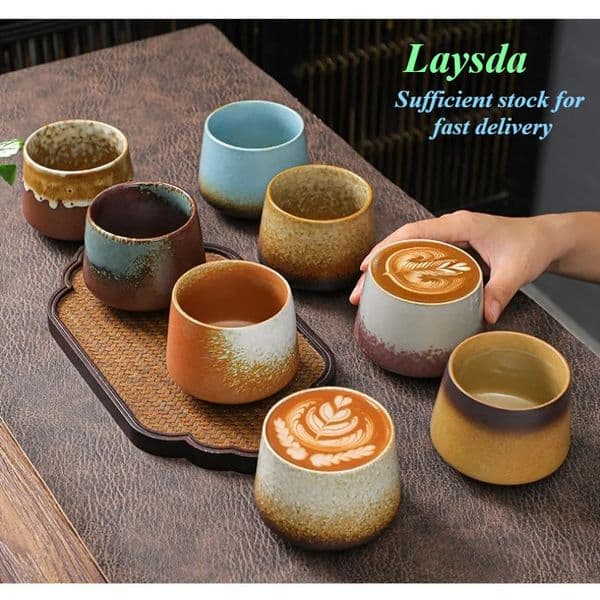 Laysda Vintage Coffee Mug 200ml ceramics Tea cup Japanese-style cafes Drinkware Stoare Espresso for Restaurants els 260324
