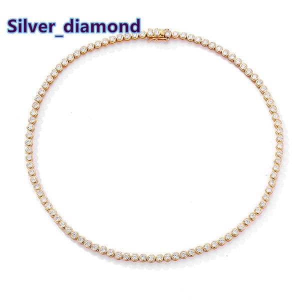 Wholesale Moissanite Jewelry Necklace Tennis Chain 3mm 01ct Bubble VVS1 GRA Certificate 925 Silver Jewelry for Women Everyday