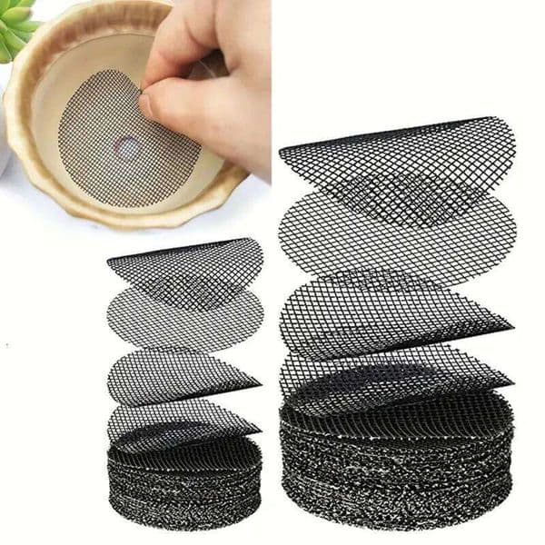 Mesh Pad Mat Grid Round Drainage Hole Screen for Pot Bottom Prevent Soil Loss Anti Bonsai Flower Plant Gardening Tools