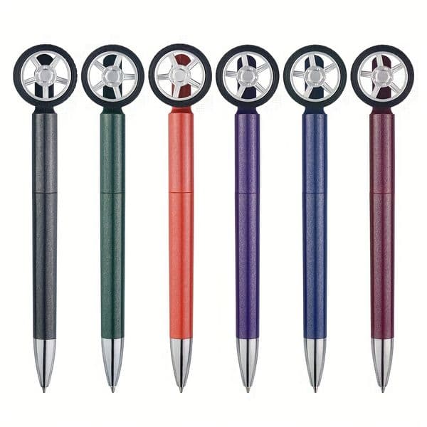 Creative rotating tire-shaped ballpoint pens, suitable for students' exams, event gifts, Christmas gifts, stationery supplies, awards, and the start of the new school year.