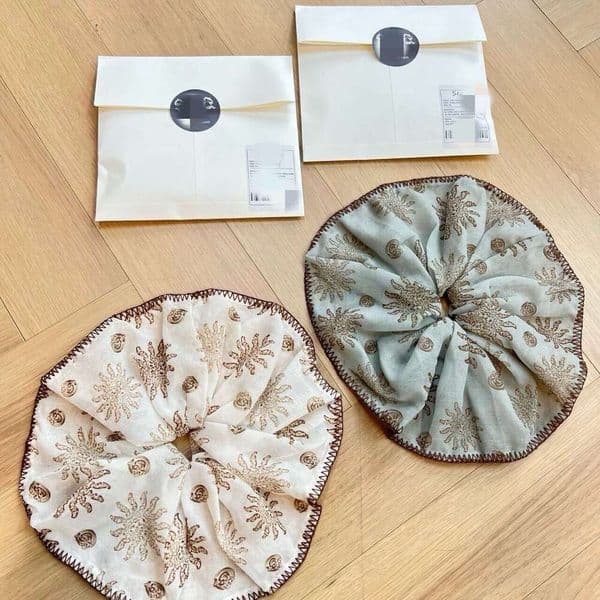 High-quality MO Polish holiday casual rope, embroidered accessory, high-end stylish women's hair tie, 2025 new model