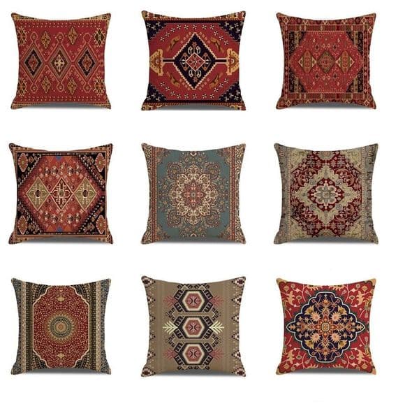 Geometric Bohemian Cushion Cover Persian Style Decorative Pillow Cover Geometric Sofa Pillow Case P307