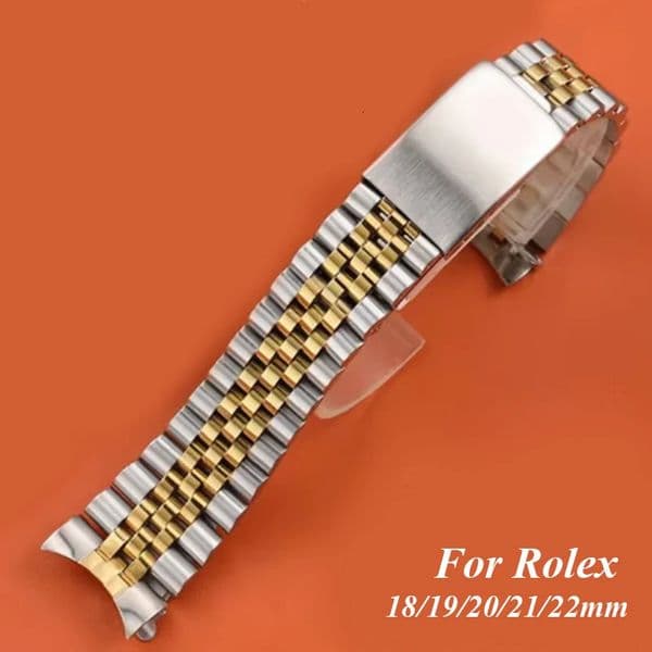 Curved End Watch Band for Jubilee Strap Rolex DATEJUST Stainless Steel Bracelet Accessories 18mm 19mm 20mm 21mm 22mm 260318