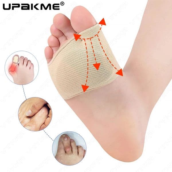 UPAKME Half Toes Bunion Soles Forefoot Silicone Metatarsal Sleeve Pads Gel Cushions Half Sock Supports Prevent Calluses Blisters 260316BJ
