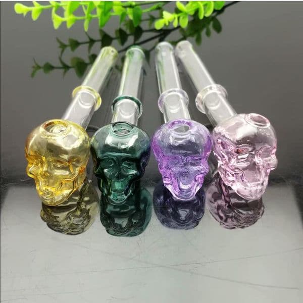 Smoking Pipes bongs Manufacture Hand-blown hookah Colored single wheel skeleton glass smoking set