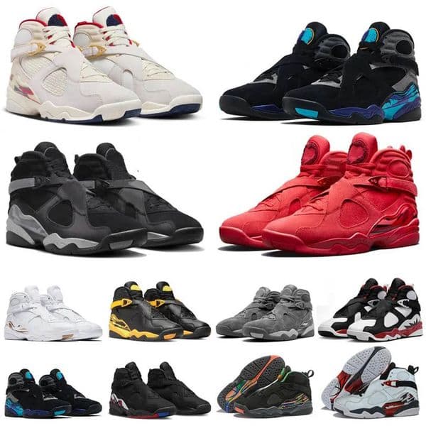 2026 designer Running 8s mens basketball shoes Aqua Playoffs Taxi Valentines Day White Green Winterized Gunsmoke Parika Men Women Trainers Sports Sneakers Sneaker