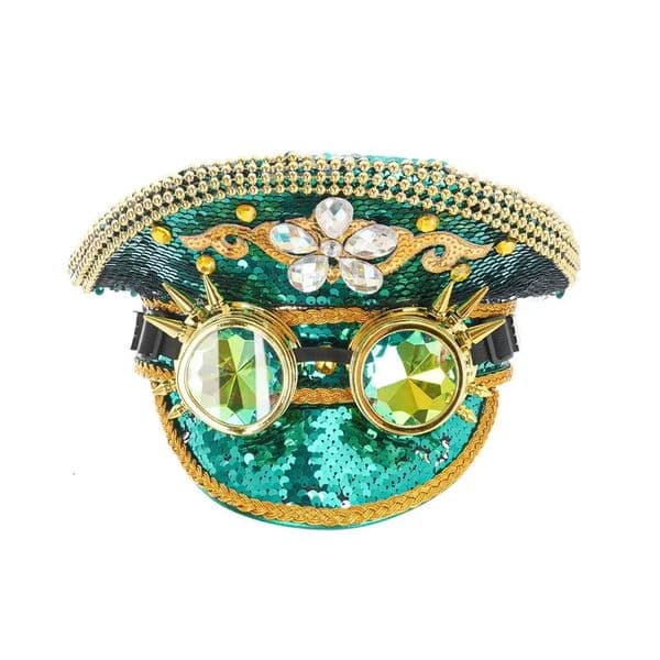 Cosplay Bar Theme Punk Rivet Big Cap Military Fans Big Hat Nightclub Performance Hat Party Hat Decorations 260325