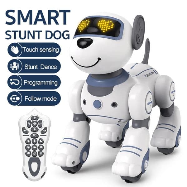 Funny RC Robot Electronic Dog Stunt Dog Voice Command Programmable Touch-sense Music Song Robot Dog for Childrens Toys 260327