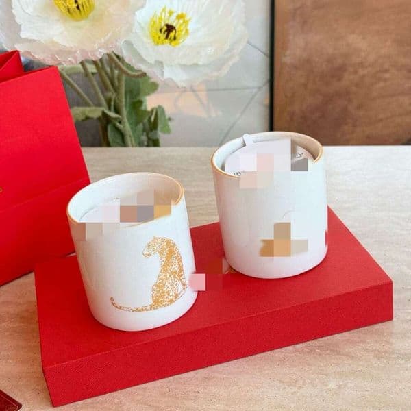 Cardi's Cheetah Scented Candles, pair in a gift box, perfect for gifting to elders