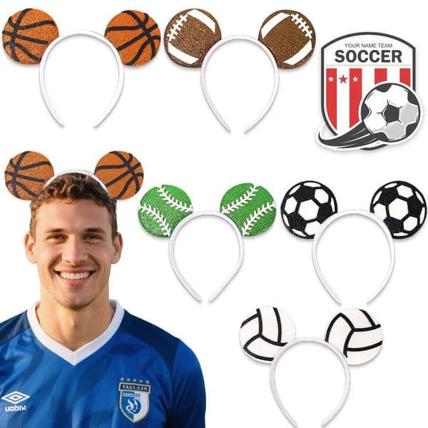 Football-Themed Headbands for Fans Party Dress-Up Cheering Props Competition Decorations Hair Accessories 260330