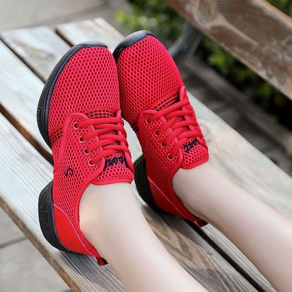 New 2025 Sports Feature Soft Outsole Breath Women Practice Sneakers For Modern Jazz Dance Shoes Woman atos Mujer