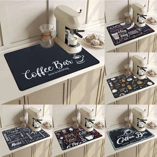 Cup Drying Non-slip Absorbent Diatoms Tableware Kitchen Counter Coffee Bar Drain Mat 26Y0330