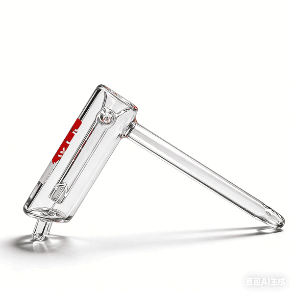 Thick heady Clear Bubbler Glass hammer water bong Inline Percolator Water tobacco smoking pipe for dry herb with balance dot