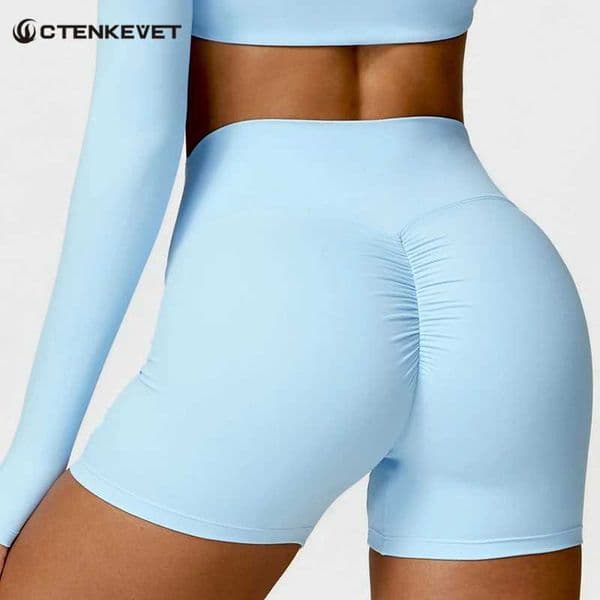 Ctenkevet Solid Color Women Quick-Dry Sport Short Women Cycling Soft Training Shorts Jog High Waist Short Legging L260330