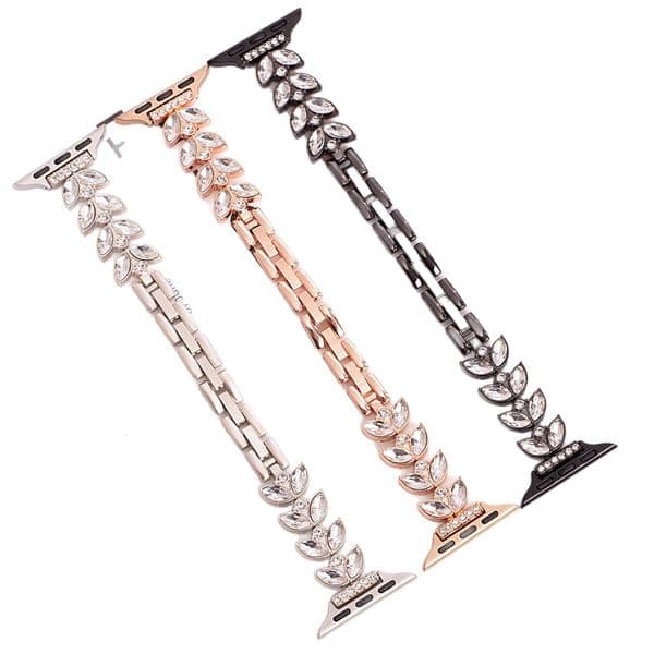Watch Strap For Apple Watch S11 Fashionable Women's Metal Strap Fishtail Chain Strap With Diamonds
