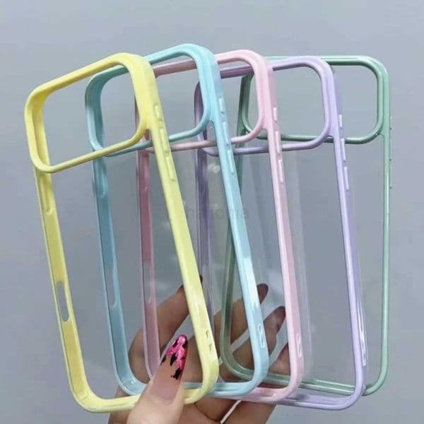 Luxury Clear Candy Color Phone Case For iPhone 17 Air 16 15 14 13 12 11 Pro Max Plus Shockproof Bumper Protective Cases Cover H260330