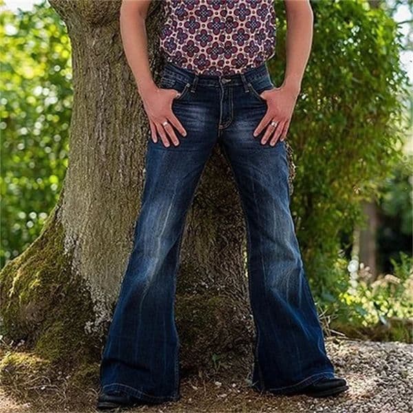 Vintage Tie Flower Stretch Denim Pants Trend Male Punk Style Flared Jeans Streetwear Four Seasons Daily Casual Mens Trousers 23 260330