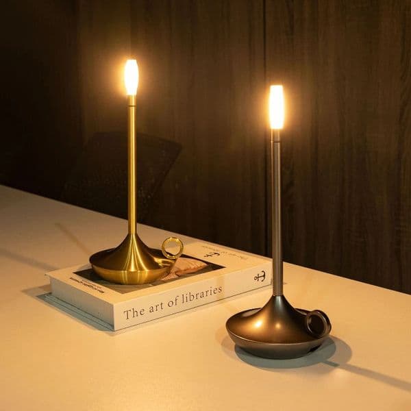 LED Candle Charging Restaurant Bar Lamp Desktop Decoration Atmosphere Touch Night Light Led Desk Lamps Candlelight Table Lamp 260326