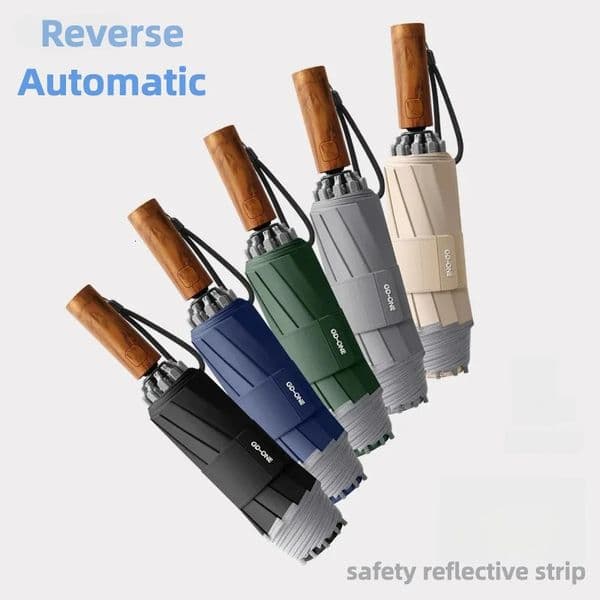 Reinforcement Windproof Anti-rebound Automatic Reverse Umbrella Sun and Rain Protection Folding Umbrella for Men and Women 260327