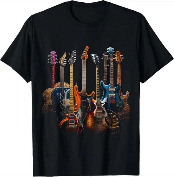 Guitars Guitarists Gift T-shirt Music Lovers Rock Custom Printed Graphic T Shirt Unisex Summer Women Clothing Ts O-neck Tshirt L260330