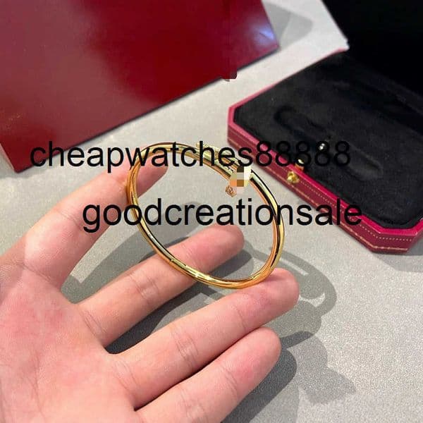 Brand Nail designer jewellery V Gold High Version Card Home Nail Bracelet 925 Silver Womens Coarse Edition Head and Tail Diamond 18k Rose Gold Jewelry AT1L