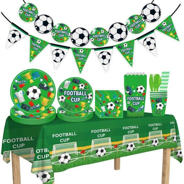 Soccer party Banner Garland Hanging Decor soccer Disposable Tableware Kids boys Birthday decor Football Birthday paty decoration 260330BJ