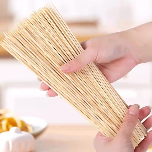 Reusable Bamboo Chopsticks Set Sustainable Dining Tools Made from Natural Material Bamboo Skewers Eco Friendly Cooking Utensils for Grilling Roasting