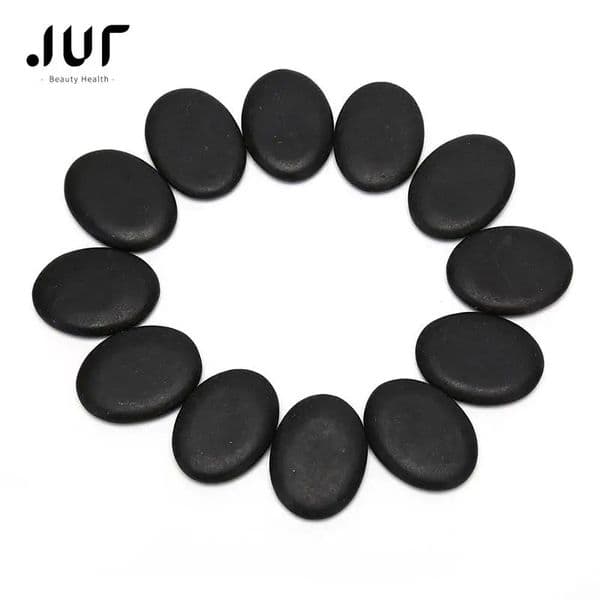 12 Pcs /lot Spa Rock Basalt Body Beauty Health Care Stone 34cm Massage Stones Massage Lava Natural Energy Massage Set 260316
