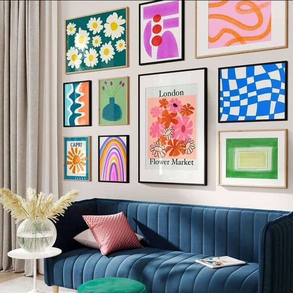 Modern Colorful Abstract Wall Art Floral HD Canvas Oil Painting Poster and Print Home Bedroom Living Room Decoration 26Y0330