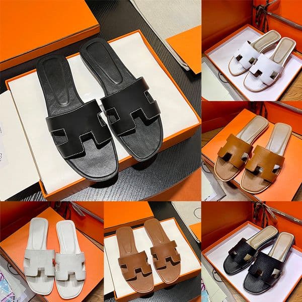 Designer Slippers Women Slides Sandals Fashion Floral Slipper Leather and Rubber Flats slides Sandal Summer Beach lightweight Bottoms Sandal Shoes Slide