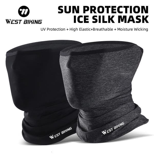 WEST BIKING Cycling Face Cover Summer Cool Mask Ice Silk Bandana Bike Motorcycle Scarf Hiking Outdoor UVProtection Equipment 260327