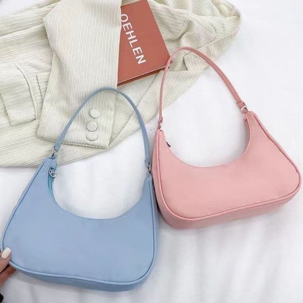 Nylon Crossbody Bag Women's New Trendy Dumpling Bag Lightweight Small Satchel Underarm Bag Solid Color Shoulder Women's Bag