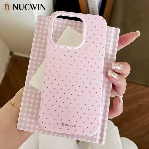 INS Polka Dot Small Fresh Mobile Phone Case for 17 16 15 14 13 12 Pro Max 11 Ultra Slim Shockproof Cover for Air L260523
