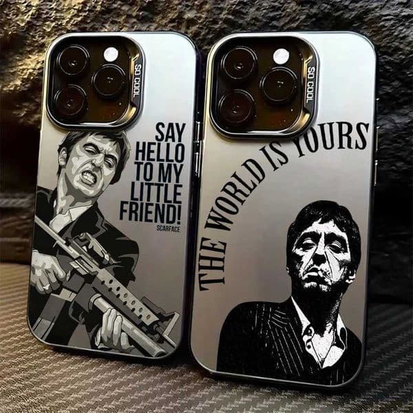 Fashion Hot S-Scarface Phone Case For 17 16e 16 15 14 13 12 11 Pro Max X XR XSMAX 8 7 Air Plus Anti Fall Matte Cover L260523