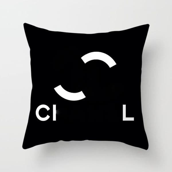 Luxury Embroidered Checked Pillow Designer Pillow Premium Knit Decorative Cushion for Sofa Bedroom Linen Material Double-sided Pillow