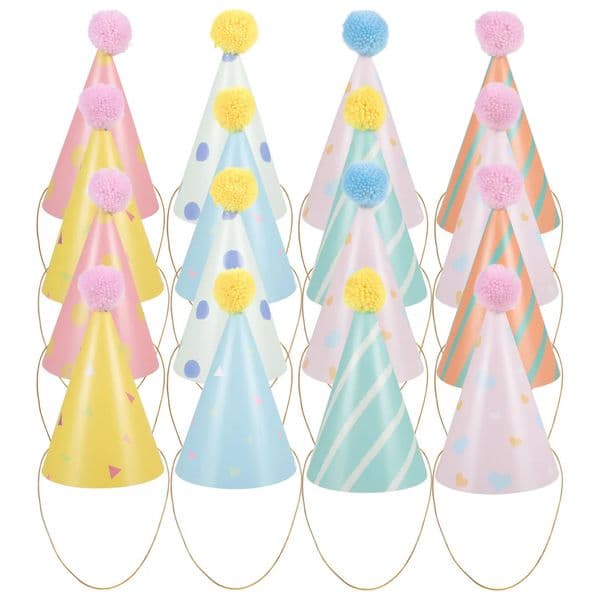 16 Pcs Birthday Hat Child Grad Cap Tassel Paper Graduation Po Booth Props Birthday Hat Adult Party Favors Decorate Props 260325