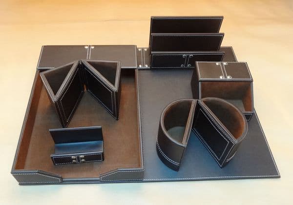High-End Business Gift Set: File Cabinet & Tissue Box Organizer, Desktop Storage Box, Office Document Storage Set