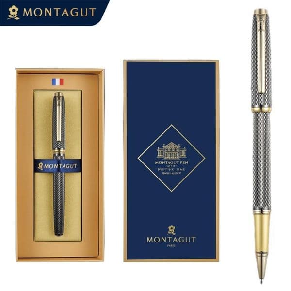 Montagut Multicolor For Choice Golden Trim Roller Ball Pen Stationery Writing Gift Pen With Gift Box 260312ww