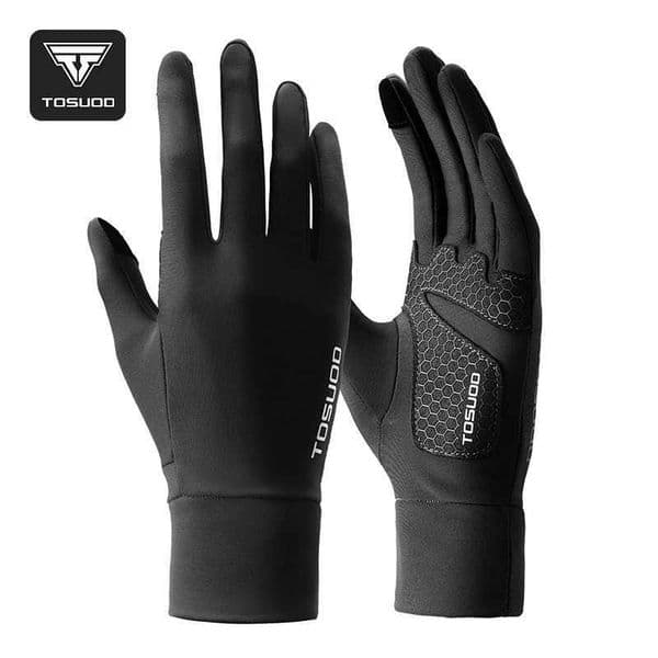 TOSUOD Cold Weather Cycling Gloves Thermal Fleece Full Finger with Touchscreen Shock-Absorbing for Men Women H260331