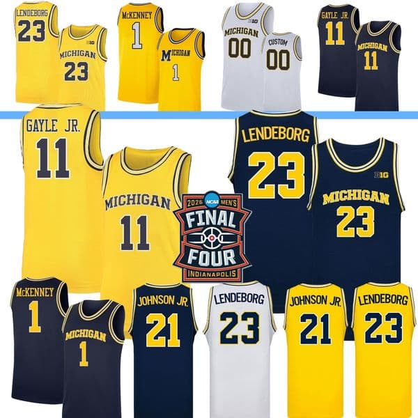 2026 Michigans Wolverine Basketball Jersey College Yaxel Lendeborg Morez Johnson Jr. Roddy Gayle Trey McKenney Aday Mara Nimari Burnett Cadeau Cason Tschetter