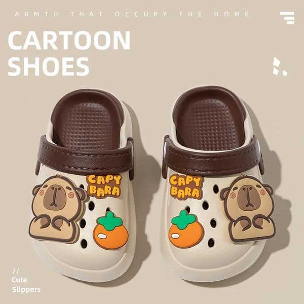Capybara Children Slippers Cartoon Clogs Shoes Summer 2026 Outdoor Comfortable Anti Slip Cute Beach Sandals Platform Kids Shoes L260331