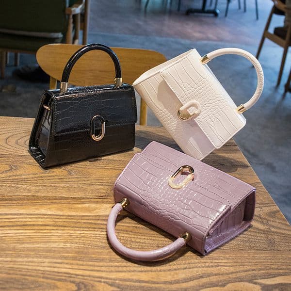Free Shipping Luxury Bags Designer Bags Crocodile Texture Leather Handbag Adjustable Shoulder Strap Crossbody For Girls Solid Color Simple Casual 2026 Fashion Bag