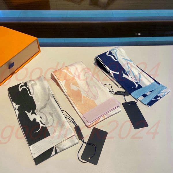 2026 New Speedy Vivienners Bandeau Print Silk Neck Bow Scarf Headband Luxury Brands Letters G Women Eclipse Bandeau Silk Scraves Top Grade Skinny Scarfs Hair Bands 02