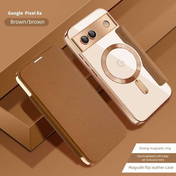 Shield Magnetic Card Holder for Google Pixel 10/9 Business Leather Case MagSafe Protective Cover