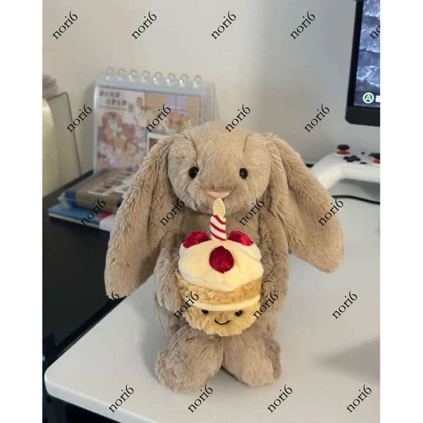 Dolls 2026 New Hing Bonnie Toy Birthday Cake Plush Shy Rabbit Cute Soothing Doll