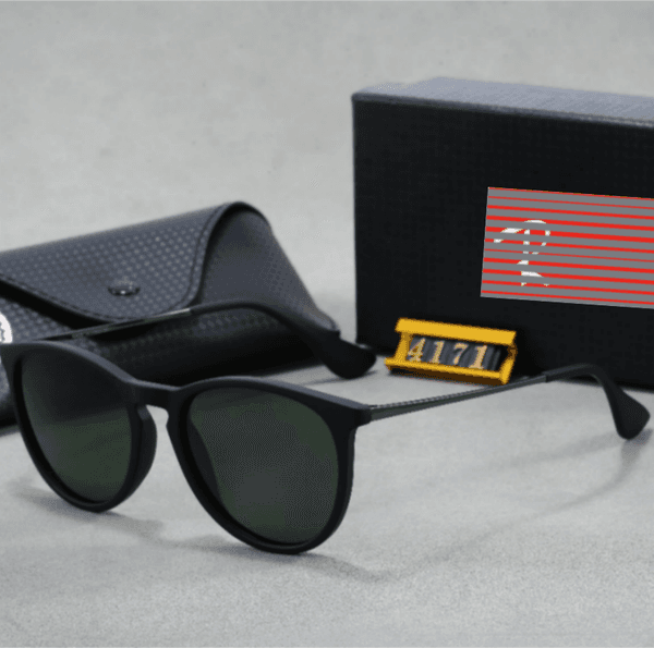 Fashionable polarized sunglasses designer for men and women. Brown shell, black metal frame, dark lenses. 4171 polarized sunglasses: Some colors have polarized light