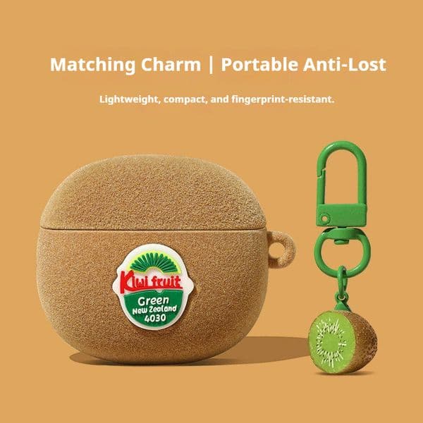 Kiwi fruit is suitable for AirPods 4 earphone protection case, AirPods Pro 3 Apple's third-generation earphone cover made of silicone.