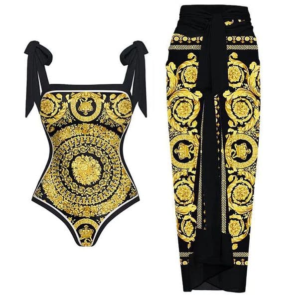 Women's Designer Swimsuit Set Women's One Piece Swimsuit Gauze Skirt Two Piece Outfit 2026 Beach Vacation Swimsuit Party Outfits